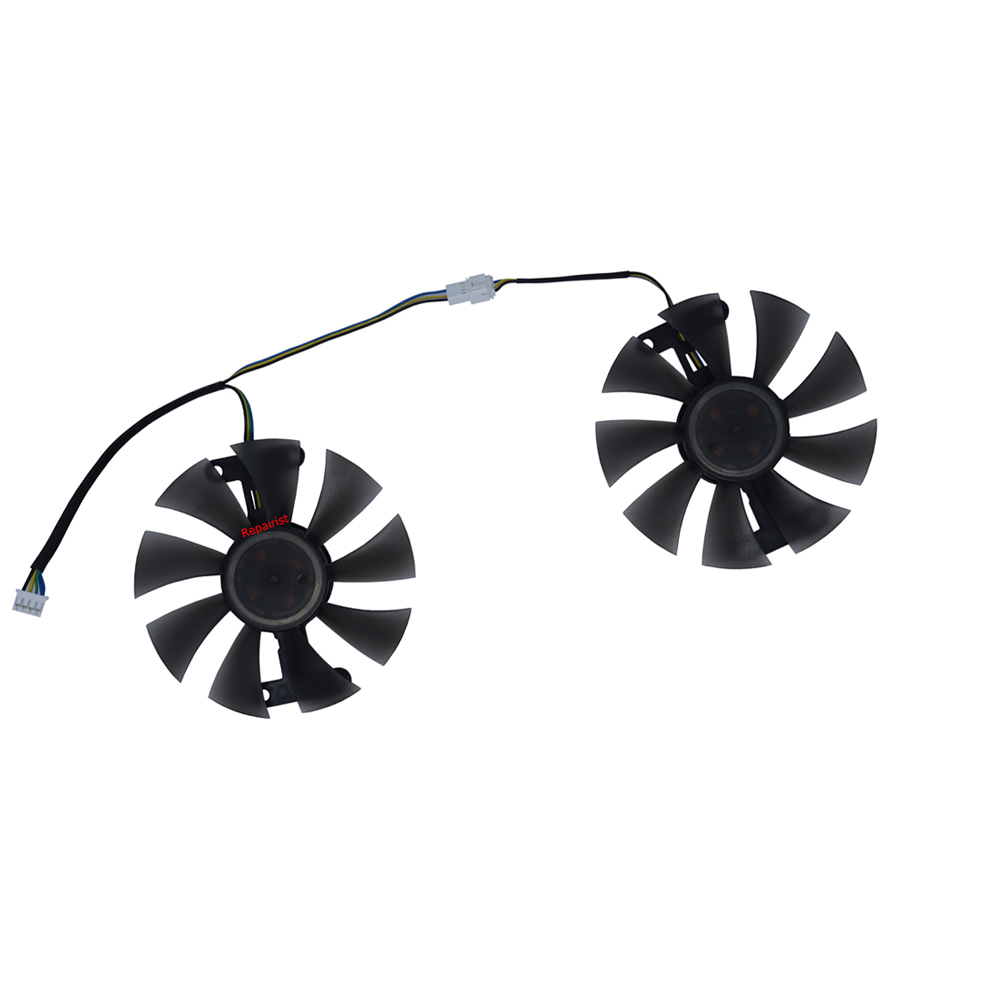 Rx 580 8Gb 2048Sp Gpu - GA91S2H,2ชิ้น/เซ็ต, พัดลมกราฟิกการ์ด, ระบายความร้อนวิดีโอ VGA GPU, สำหรับ