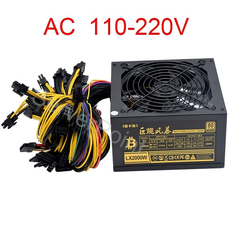 2000W Atx Mining Power Supply - สำหรับ AC110-220v ATX พีซี 2000W พาวเวอร์ซัพพลาย