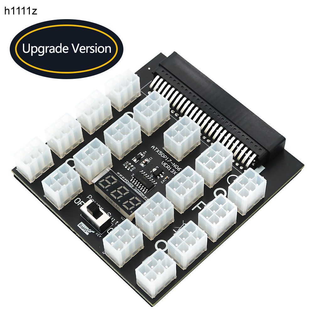 PCI-E 12V 50Pin To ATX 17 X 6P - 2400W Server Psu Breakout Board บทวิจารณ์และราคา