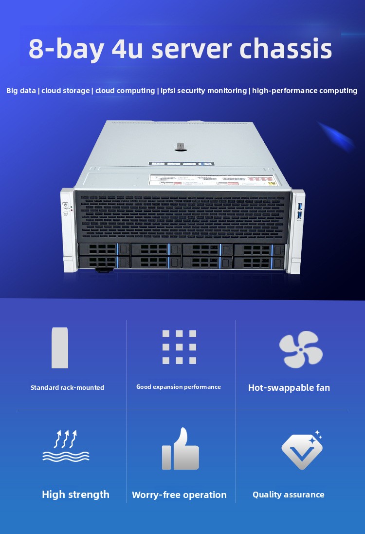 เซิร์ฟเวอร์ GPU สำหรับประมวลผล - 8 Gpu 4U Server Chassis บทวิจารณ์และราคา