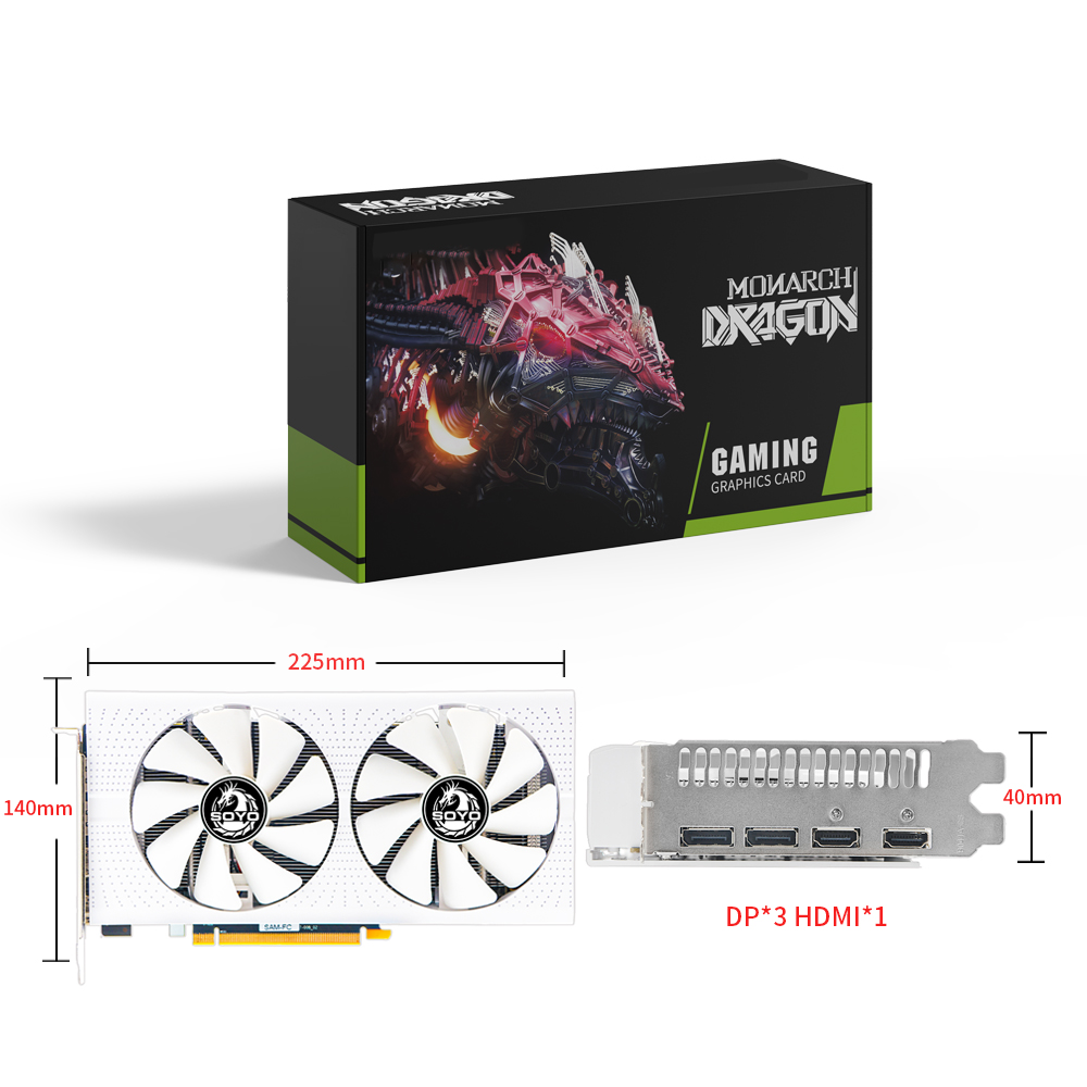 SOYO AMD Radeon RX580 8GB กราฟ - Rx 580 8Gb 2048Sp Gpu บทวิจารณ์และราคา